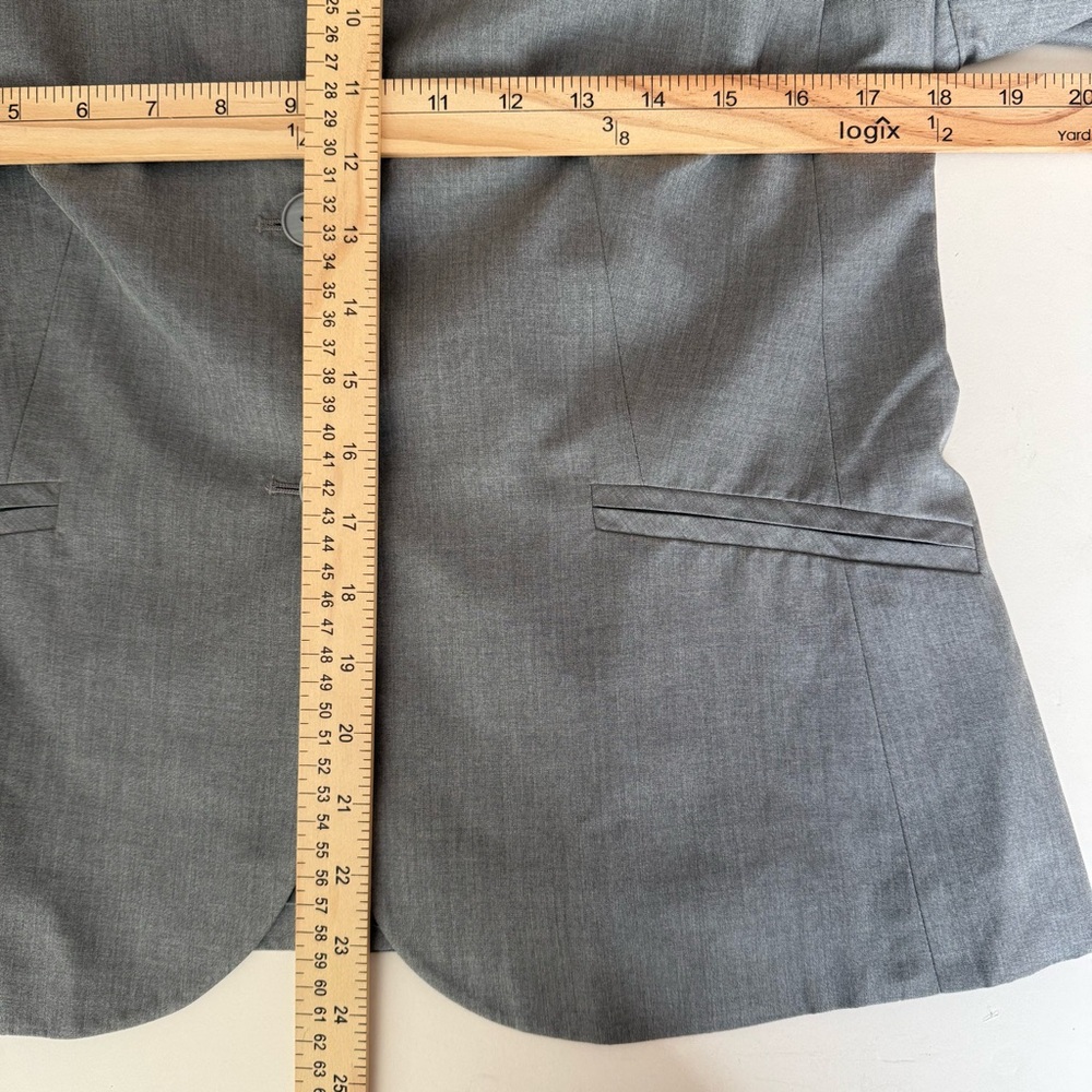 Talbots 100% Silk Gray Blazer Jacket Size 10 | Career Professional Academia - Picture 7 of 12